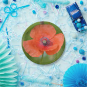 Papierplatte aus rotem Mohn Pappteller (Party)