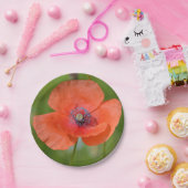 Papierplatte aus rotem Mohn Pappteller (Party)