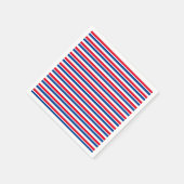 Papierplatte aus rotem, weißem und blauem Streifen Serviette (Ecke)
