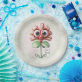 Papierplatte aus roter Blume Pappteller (Party)