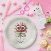 Papierplatte aus roter Blume Pappteller (Party)