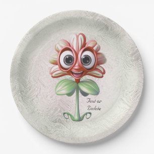 Papierplatte aus roter Blume Pappteller