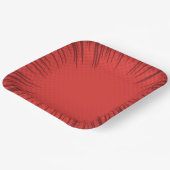 Papierplatte aus roter Sternexplosion Pappteller (Gewinkelt)