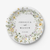 Papierplatte aus rustikaler Wildblume Pappteller (Vorderseite)