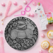 Papierplatte aus schwarzem und weißem Kaninchen Pappteller (Party)