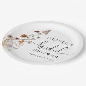 Papierplatte aus Tiny Wildblume Brautparty Pappteller (Schrägansicht)