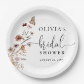Papierplatte aus Tiny Wildblume Brautparty Pappteller (Vorderseite)