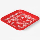 Papierplatte aus Viktorianischem Valentinstag Pappteller (Gewinkelt)