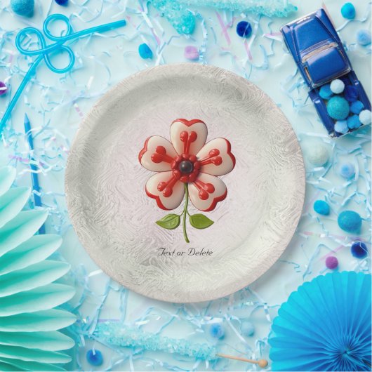 Papierplatte aus weißer Blume Pappteller (Party)