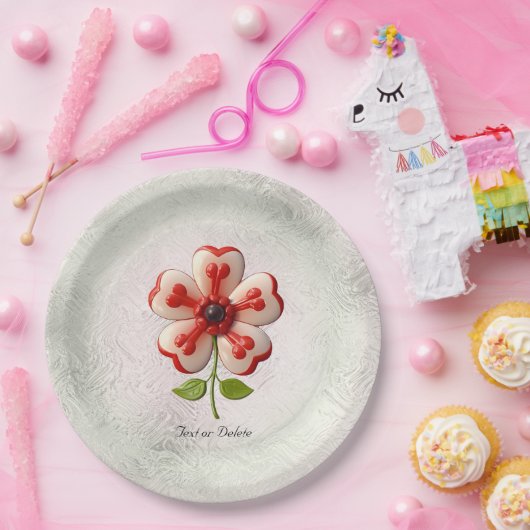 Papierplatte aus weißer Blume Pappteller (Party)