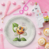 Papierplatte aus weißer Blume Pappteller (Party)