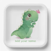 PAPIERPLATTE: BABY DINOSAUR PAPPTELLER (Vorderseite)