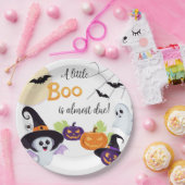 Papierplatte Baby Dusche für Little Boo Halloween. Pappteller (Party)