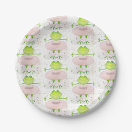 Papierplatte Ballerina Frosch Pappteller