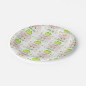 Papierplatte Ballerina Frosch Pappteller (Schrägansicht)