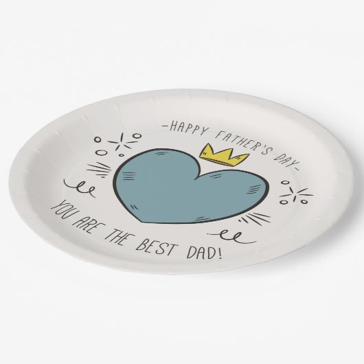 Papierplatte bester Vater-glückliche des Pappteller (Schrägansicht)