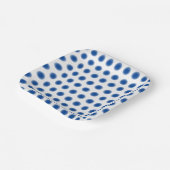 Papierplatte - blaue Punkte mit diffusen Kanten Pappteller (Gewinkelt)