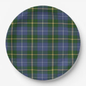 Papierplatte   blauer NeuschottlandTartan kariert Pappteller (Vorderseite)