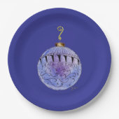 Papierplatte - Blauer Weltfrieden Pappteller (Vorderseite)