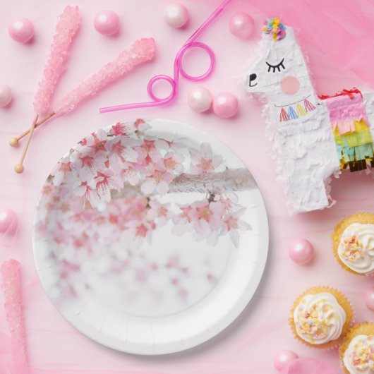 PAPIERPLATTE: CHERRY BLOSSOM PAPPTELLER (Party)