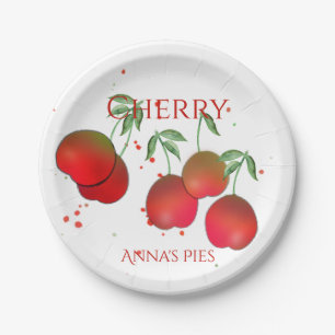 Papierplatte Cherry Stems Pappteller