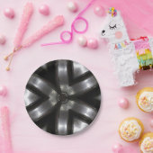 Papierplatte cool schwarz und silber pappteller (Party)