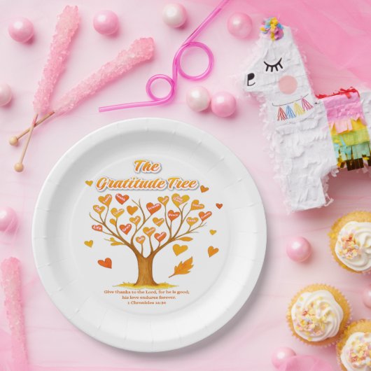 Papierplatte "Der Dankeschön-Baum" Pappteller (Party)