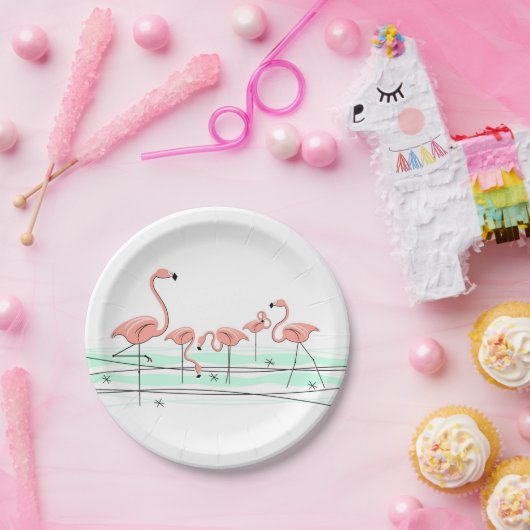 Papierplatte der Flamingo Ocean Group Pappteller (Party)
