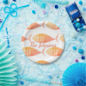 Papierplatte der Lachs-Gruppe Pappteller (Party)