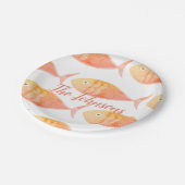 Papierplatte der Lachs-Gruppe Pappteller (Schrägansicht)