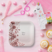 Papierplatte der Rose Dusty Pappteller (Party)