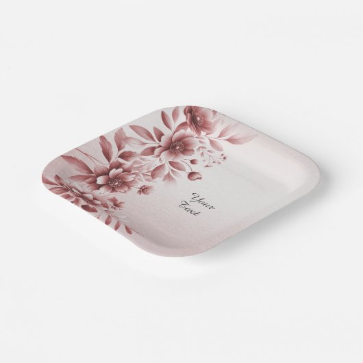 Papierplatte der Rose Dusty Pappteller (Gewinkelt)