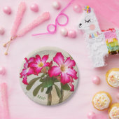 Papierplatte der Wüste-Rose-Blume Pappteller (Party)