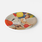 Papierplatte des lustigen Geburtstags-Party Pappteller (Schrägansicht)