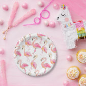 Papierplatte des niedlichen rosa Flamingos Pappteller (Party)