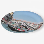 Papierplatte des Venedig-Kanals Pappteller (Schrägansicht)