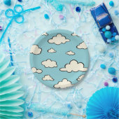 PAPIERPLATTE DES WUNDERBLAUEN SKY CLOUD PATTERN PAPPTELLER (Party)