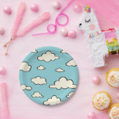 PAPIERPLATTE DES WUNDERBLAUEN SKY CLOUD PATTERN PAPPTELLER (Party)