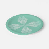 Papierplatte - Diamantblätter Pappteller (Schrägansicht)