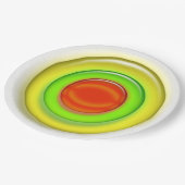 Papierplatte - Drei dimensionale Blasen Pappteller (Schrägansicht)