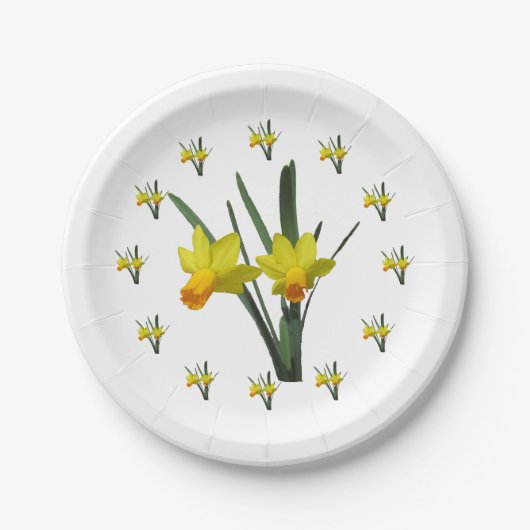 Papierplatte - düstere Blüten Pappteller (Vorderseite)