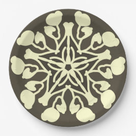 Papierplatte, ein elegantes klassisches Blumenmust Pappteller