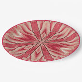 Papierplatte, Ein elegantes klassisches rotes Desi Pappteller (Schrägansicht)