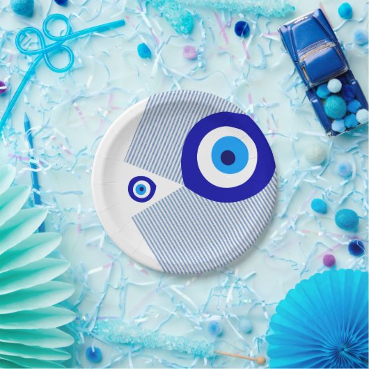 Papierplatte "Evil Eye" Pappteller (Party)
