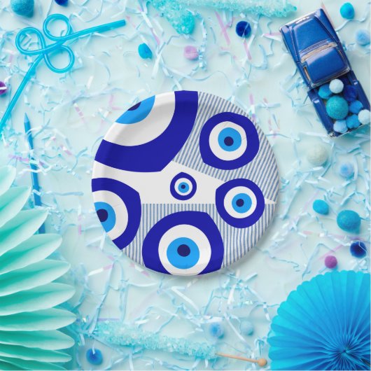 Papierplatte "Evil Eye" Pappteller (Party)