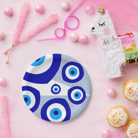 Papierplatte "Evil Eye" Pappteller (Party)