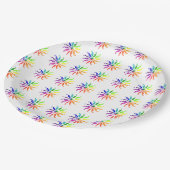 Papierplatte - Farbräder multipliziert Pappteller (Schrägansicht)