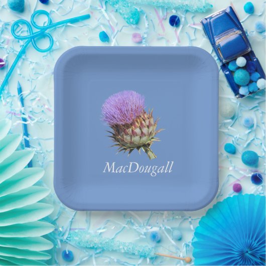 Papierplatte - Fleck mit Name Pappteller (Party)