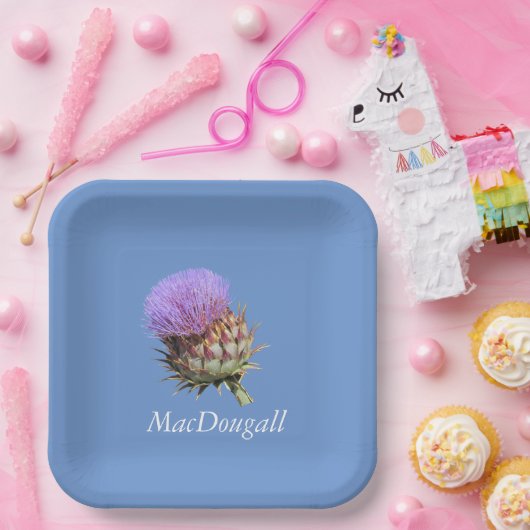 Papierplatte - Fleck mit Name Pappteller (Party)