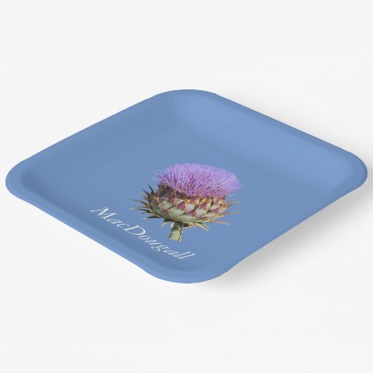 Papierplatte - Fleck mit Name Pappteller (Gewinkelt)